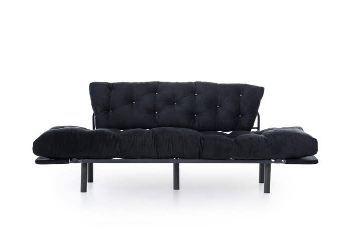 Atelier Del Sofa Nitta Triple - Sofá cama de 3 plazas Negro Atelier Del Sofa Nitta Triple - Sofá cama de 3 plazas Negro